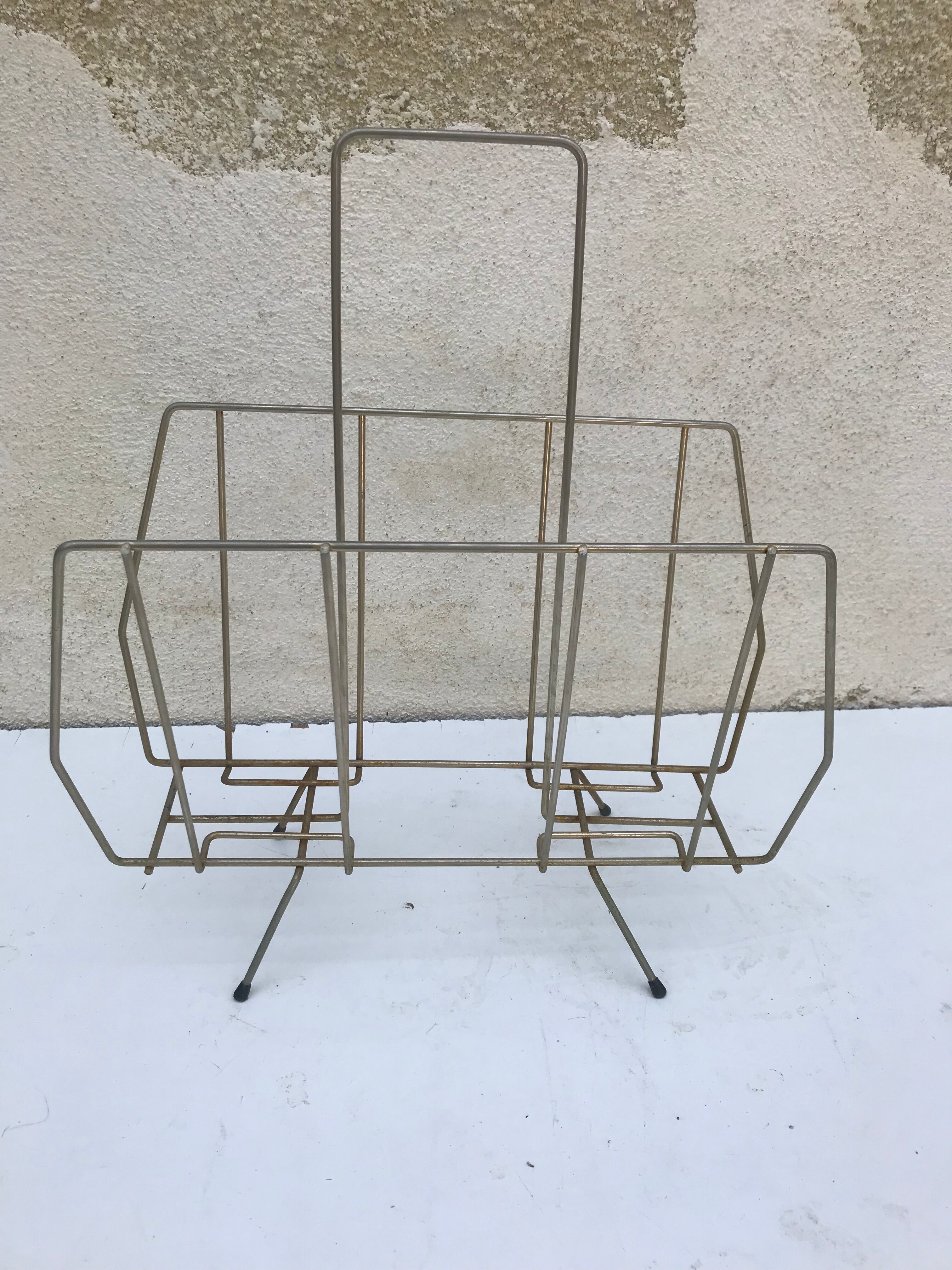 End table is journals former 60s Metal Gold Vintage