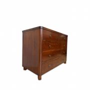Commode en noyer burl art déco italien, années 1850.