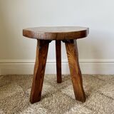 Midcentury brutalist rustic primitive side table by Wanderwood, England.