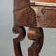 Ancient Empire desk in walnut with marble top, Italy, 19th century.
