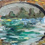 Oil knife painting landscape