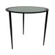 Vintage side table 80s metal and glass
