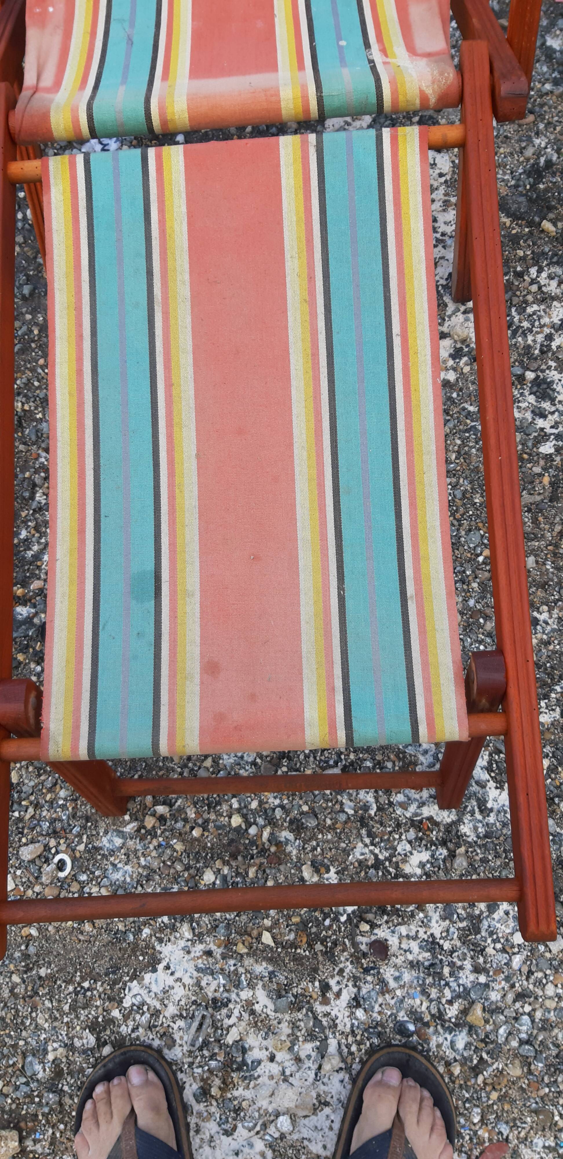 Pair of vintage long chairs