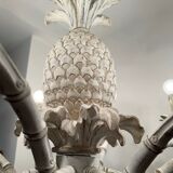 Large Hollywood Regency pineapple chandelier, 1980s