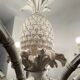 Large Hollywood Regency pineapple chandelier, 1980s