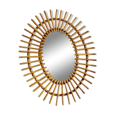 Old vintage rattan mirror 44x54cm
