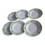 6 Ceranord St Amand deep plates with checks