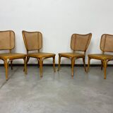 Set of 4 chairs model A821 by Adolf Gustav Schneck for Thonet Mundus