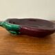 Old Vallauris aubergine ceramic vintage empty pocket bowl