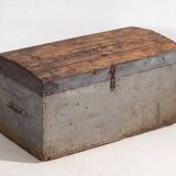 Antique silver-grey solid wood chest (circa 1920) #20