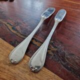 Christofle - Set of 2 fish knives, Rubans croisés model, in silver-plated metal