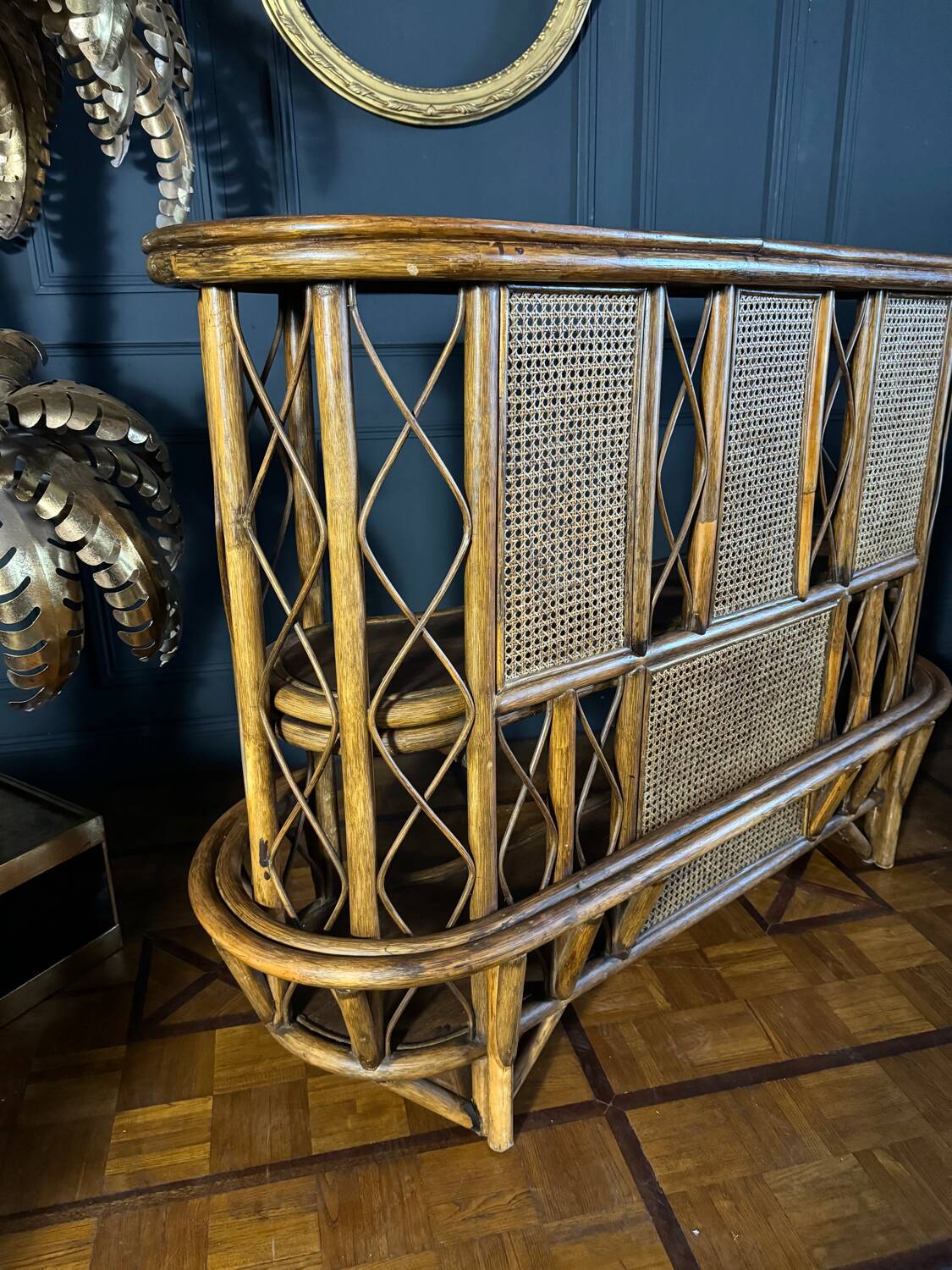 Rattan And Canework Bar From The 1970s - 20th