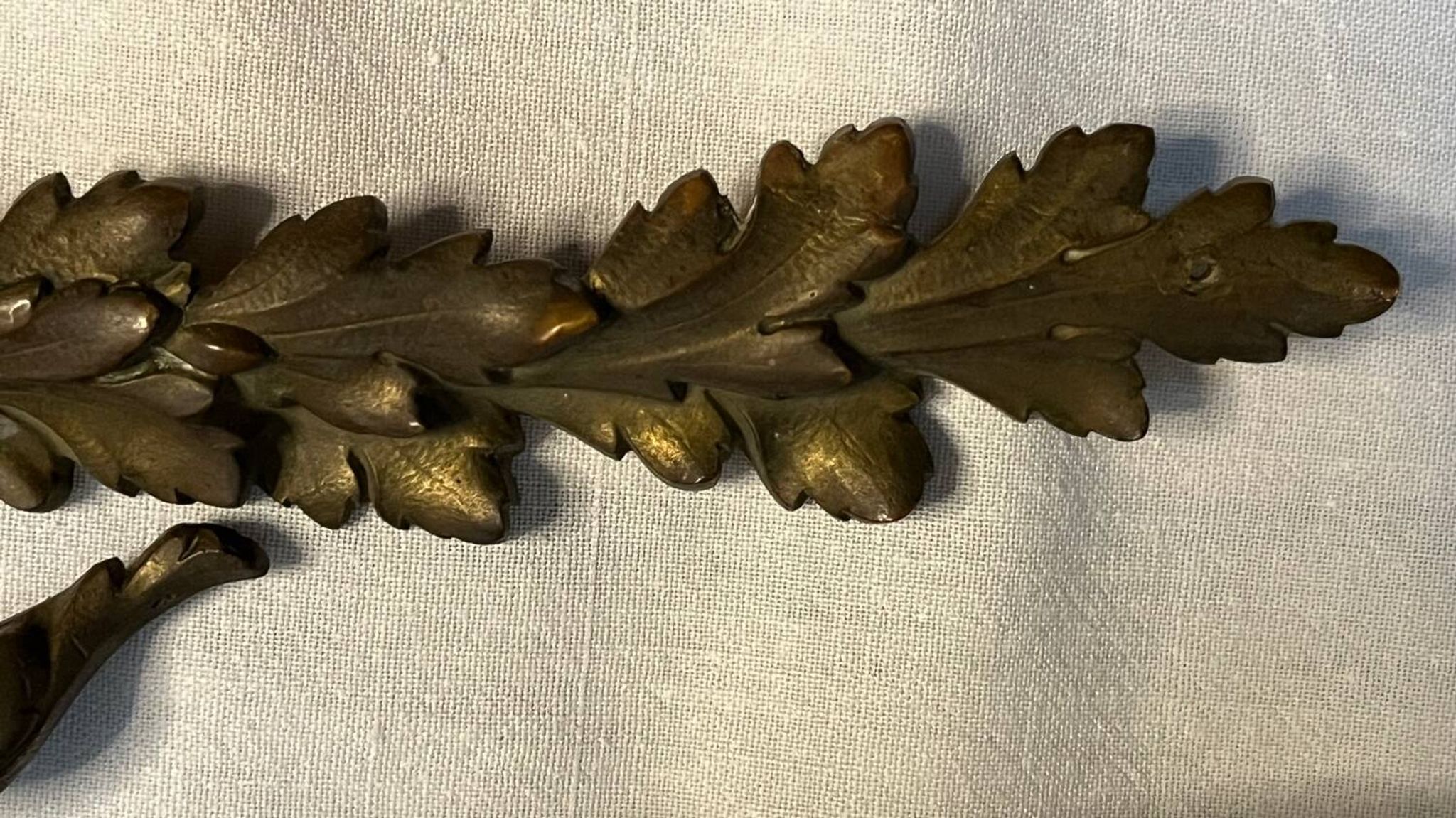 Bronze ornamental pediment signed Fournier