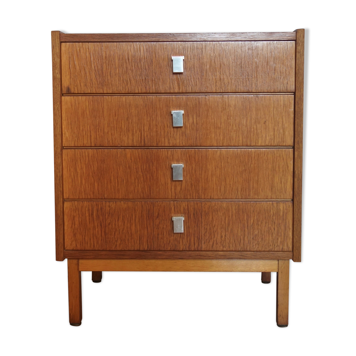 The 1950s oak chest of drawers