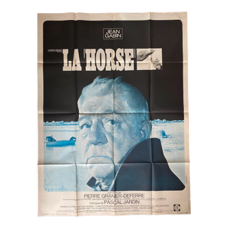 Original cinema poster "La Horse" Jean Gabin 120x160cm 1970