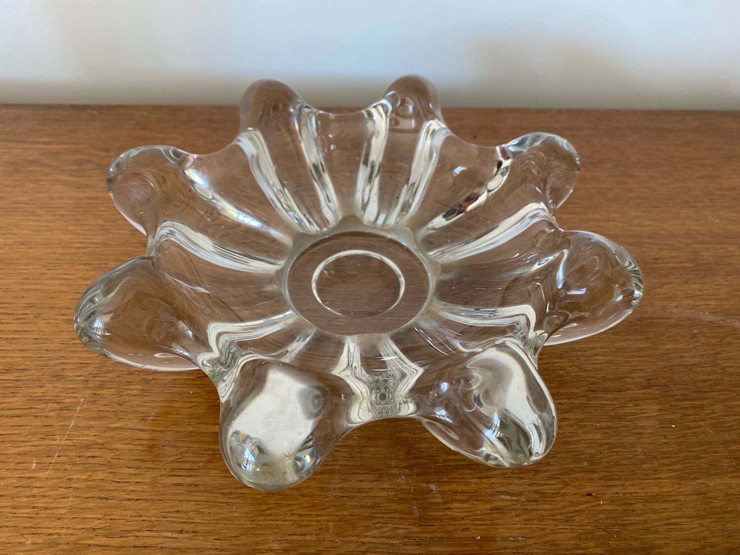 Antique Crystal Pocket Tray Star Shape Vintage
