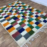 Handcrafted moroccan berber rug 213 x 160 cm