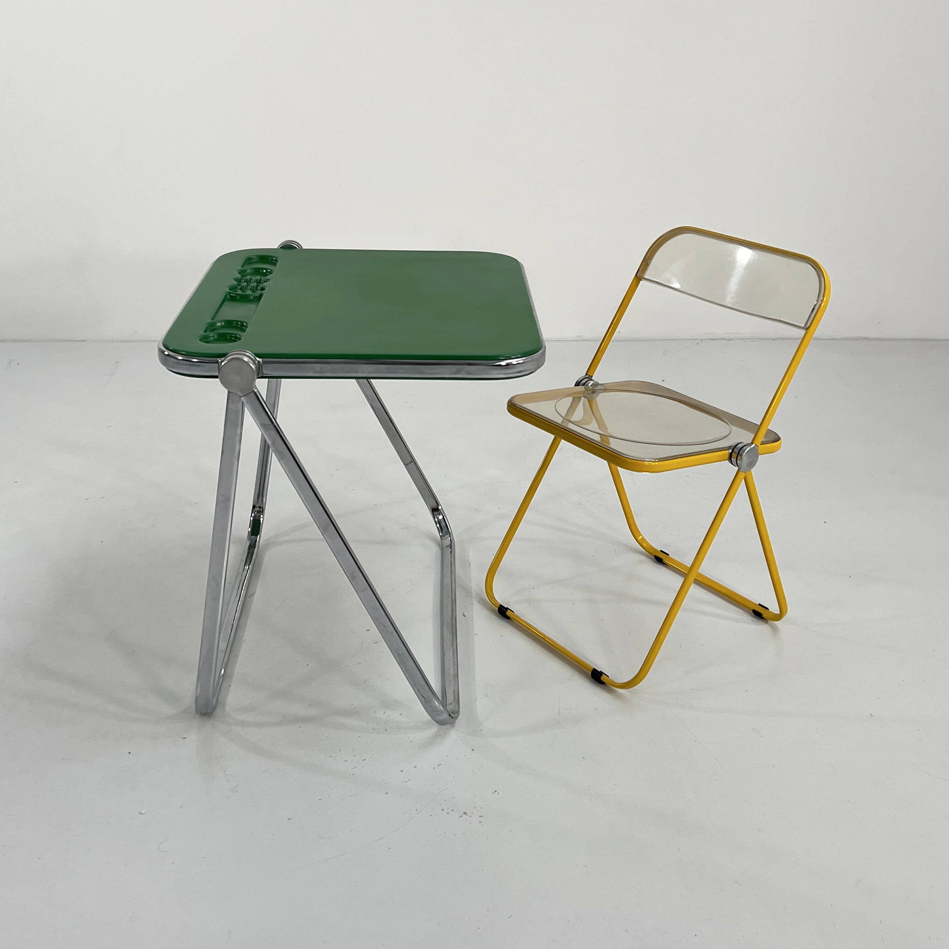 Platone Green Folding Desk by Giancarlo Piretti for Anonima Castelli, 1970