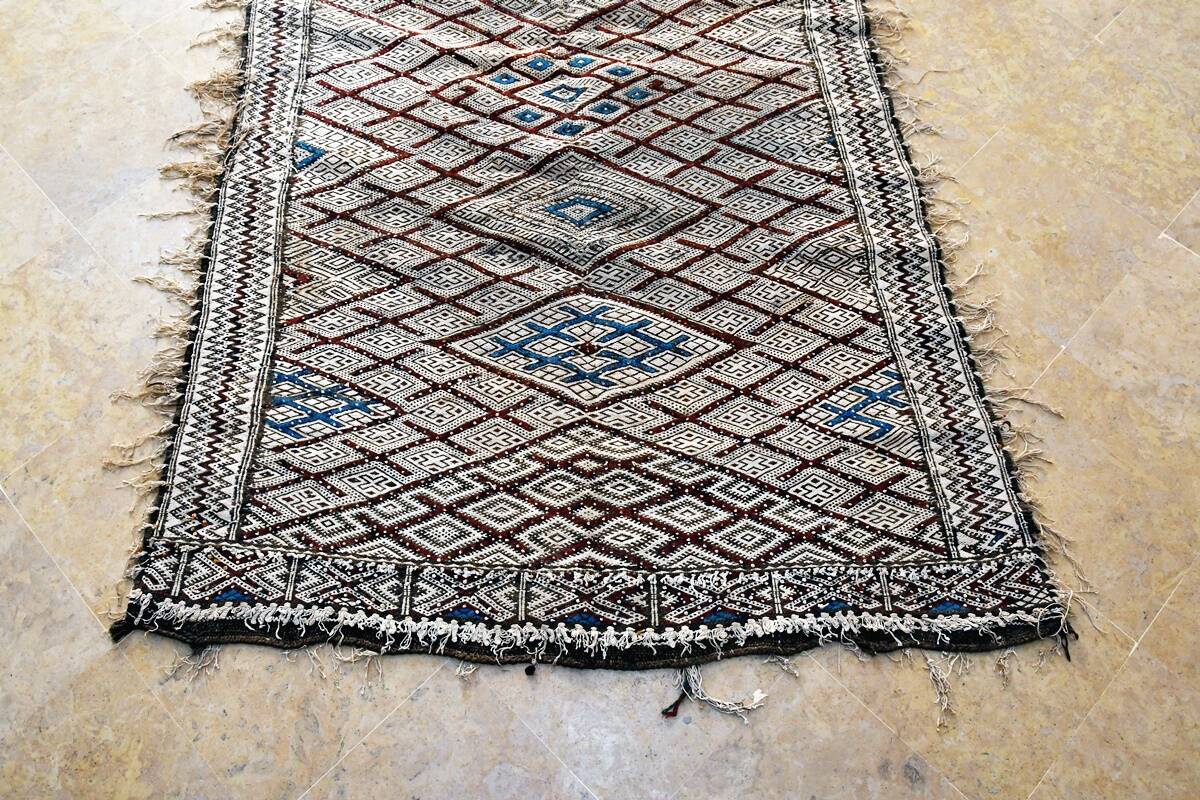Vintage Zayane Berber Kilim Rug