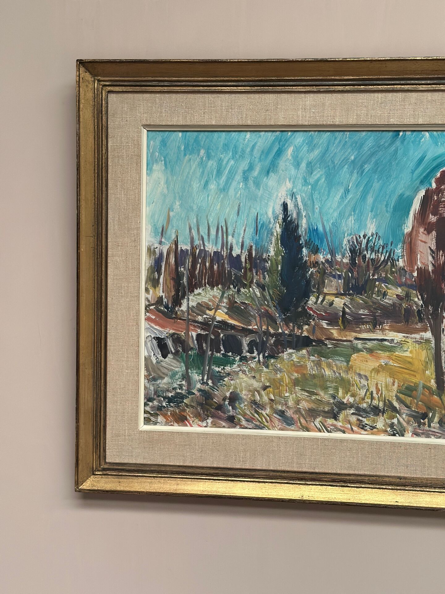 Original Swedish Oil On Canvas – “Landscape” By Arvid Herbert