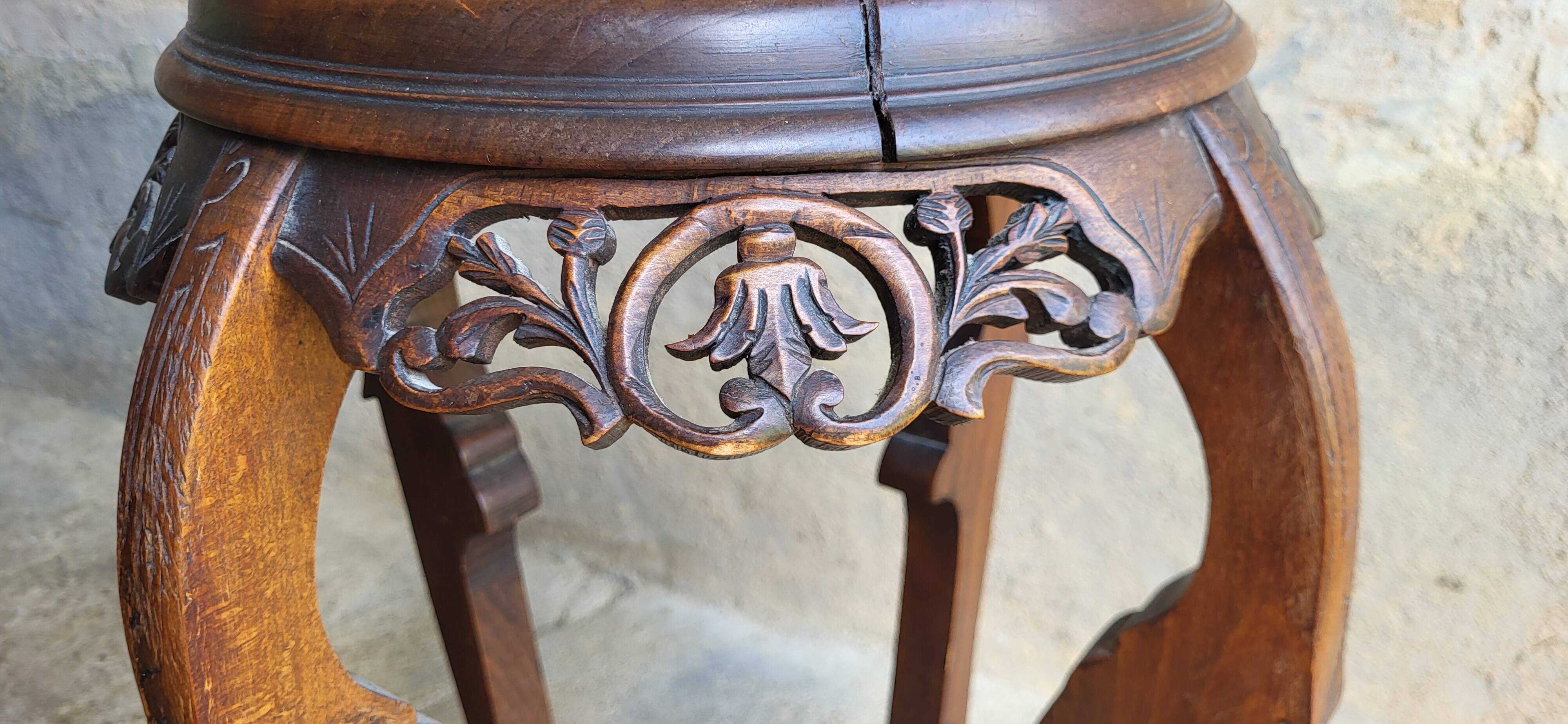 1900 Wood & Marble Stand