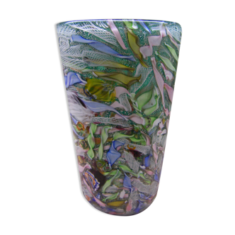 Vintage multicolored Murano vase
