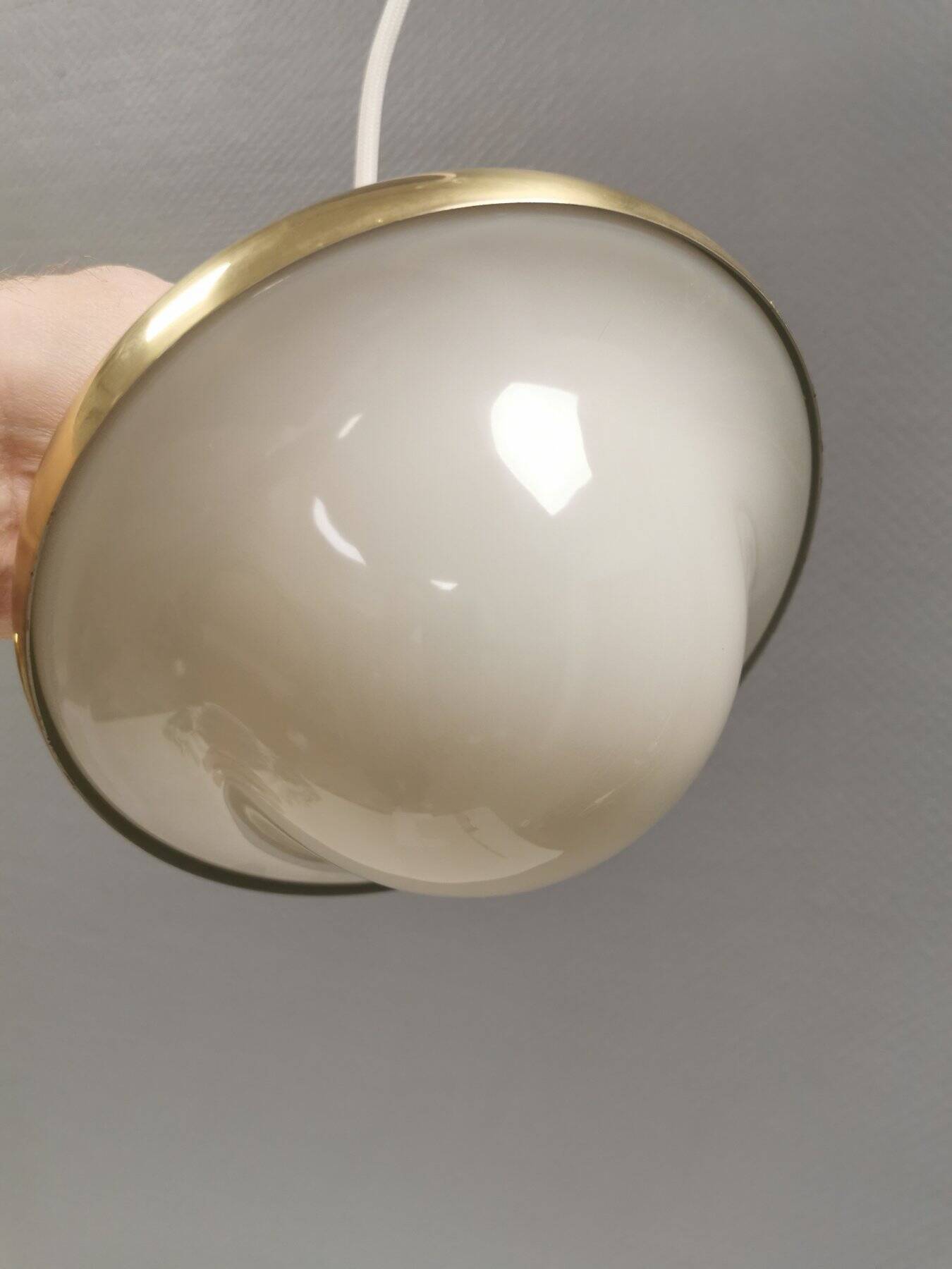 Two very beautiful and original ‘Bubi’ pendant lamps, Denmark, 1960s.