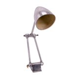 Aluminium and brass articulated wall light with two arms and day offal