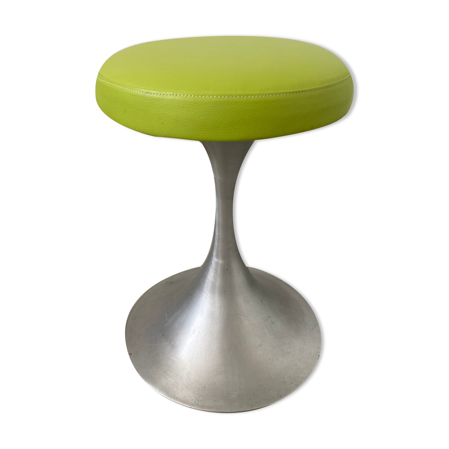 Old Stool Space Age, foot tulip alu metal vintage 70s