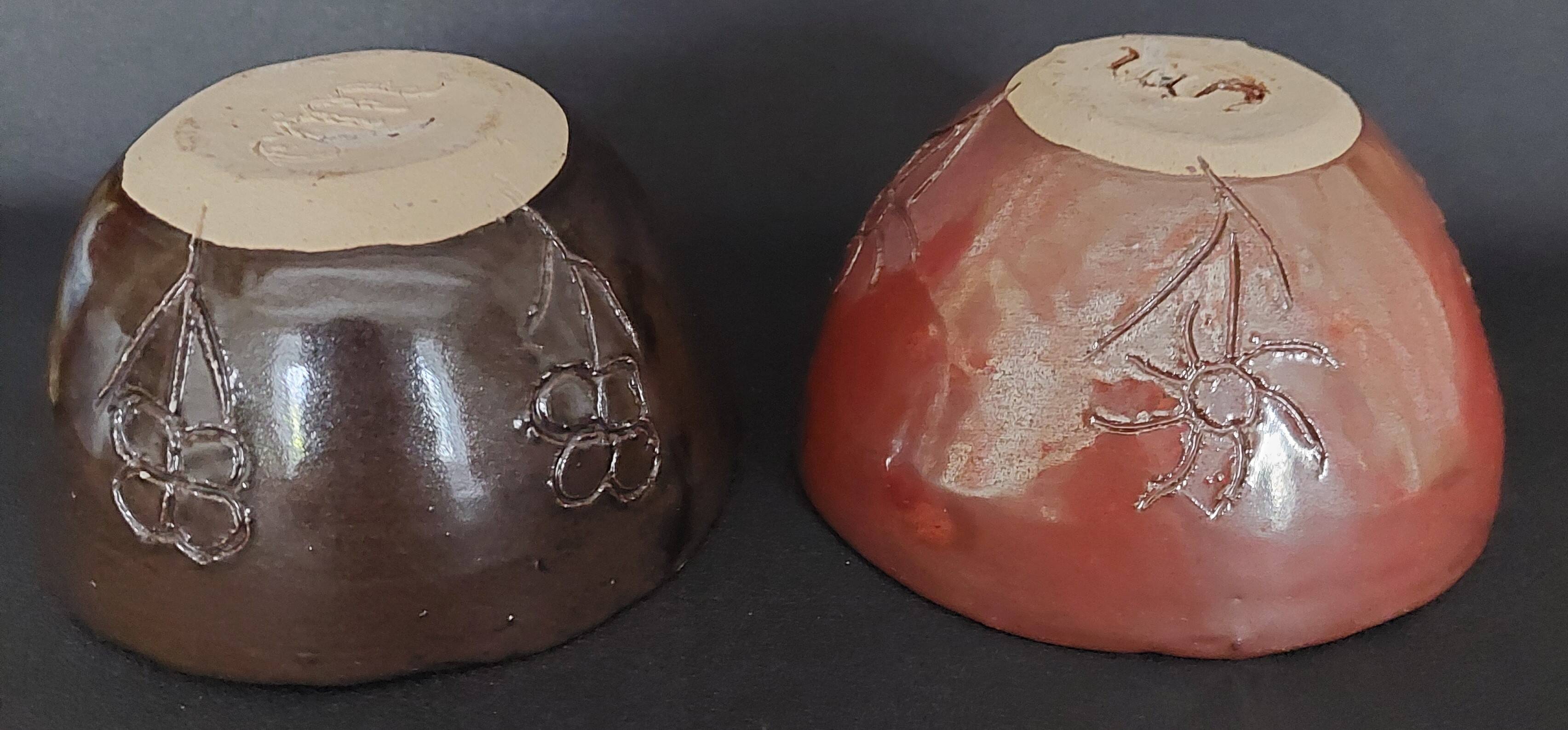 Signature glazed stoneware bowls to identify 20th century