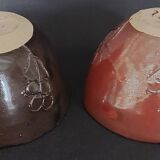 Signature glazed stoneware bowls to identify 20th century