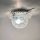 Vintage Space Age UFO Flush Mount Light Fixture with Spotted Glass Shade, 1960s