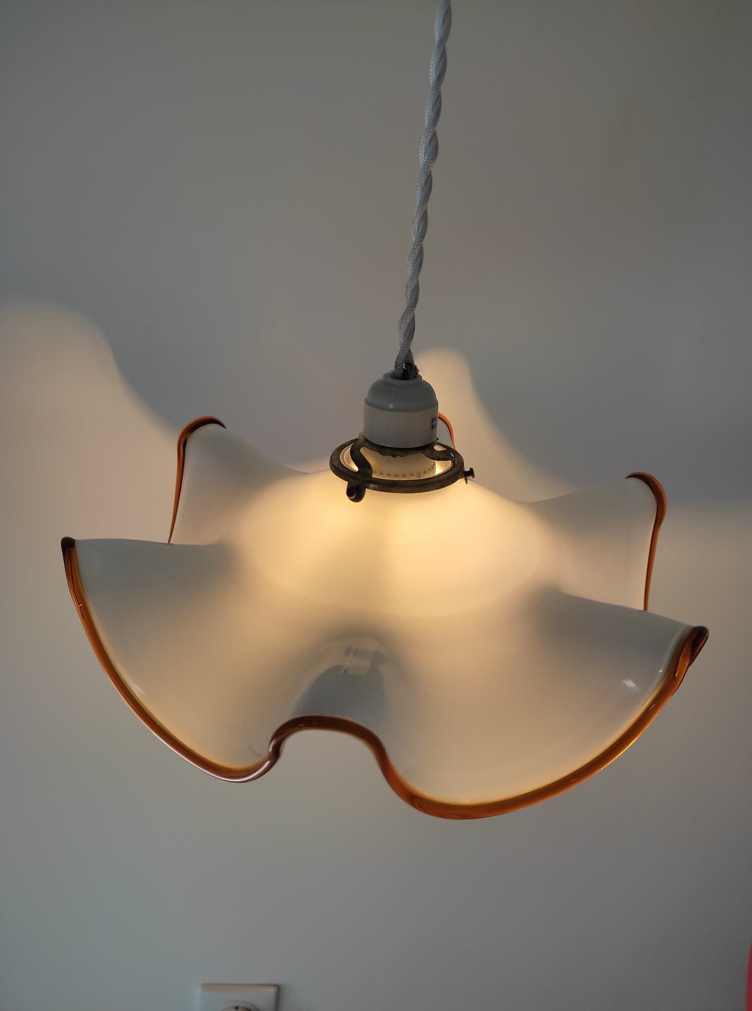 Murano glass pendant lamp style "fazzotello" 70s