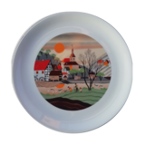 Plat au décor naïf pillivuyt