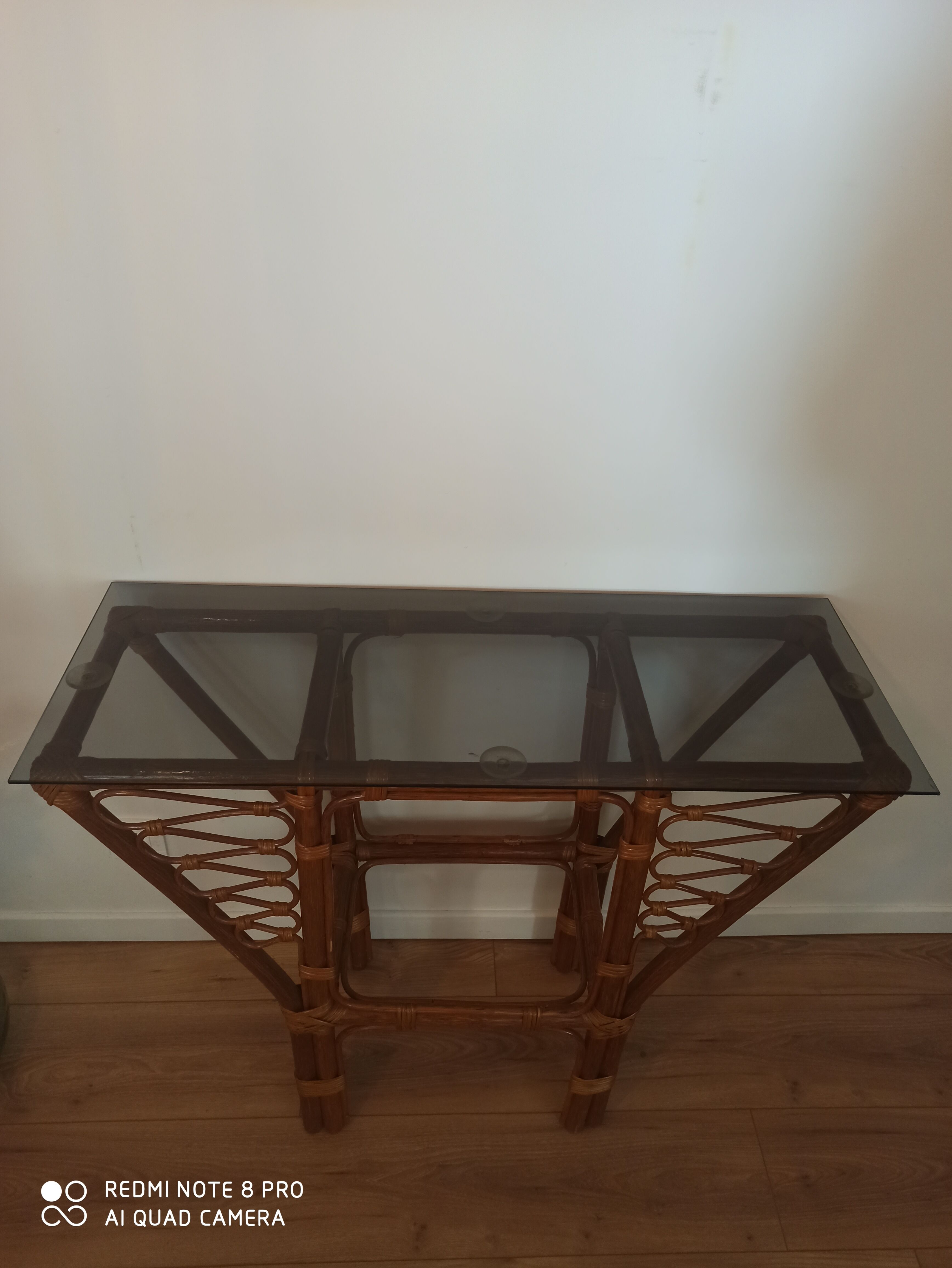 Vintage rattan console