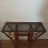 Vintage rattan console