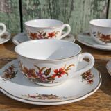 Set of six Digoin cups, Trouvère model