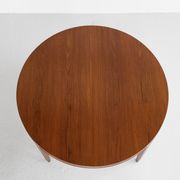 Midcentury Danish round dining table in teak by Severin Hansen for Haslev 1960s