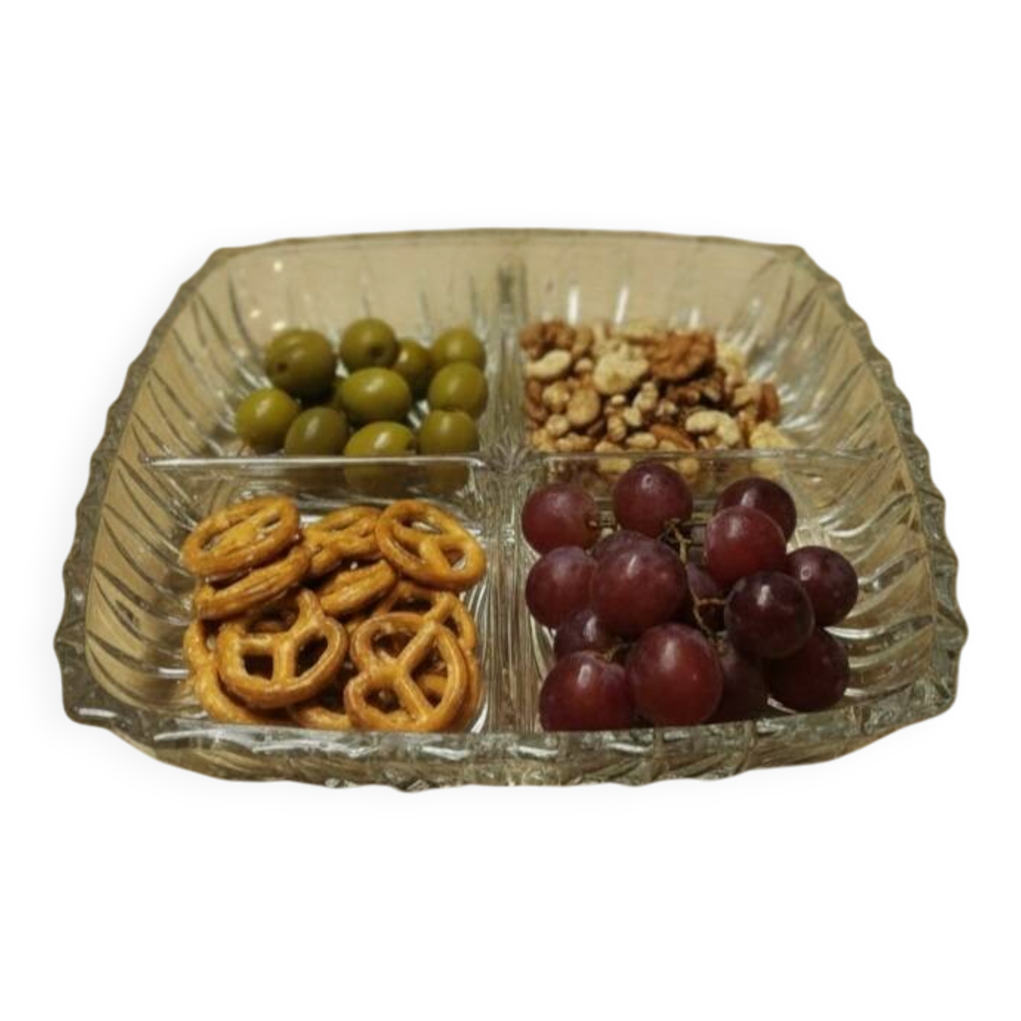 Vintage glass appetizer dish