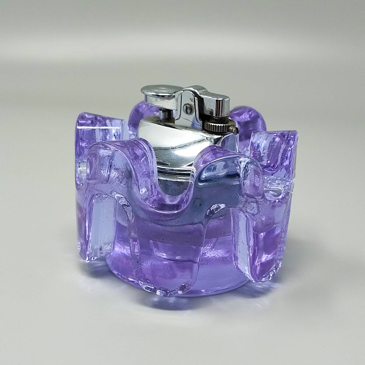 1970s Stunning Purple Smoking Set By Antonio Imperatore in Murano Glass. Ma