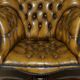 Vintage Leather Chesterfield Director's Armchair