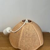 Vintage raffia pendant light
