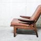 Vintage Free Span FS115 Solid Oak Recliner Chair 1950s