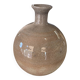 Small round vase soliflore, crackled glazed stoneware, ceramist seal.
