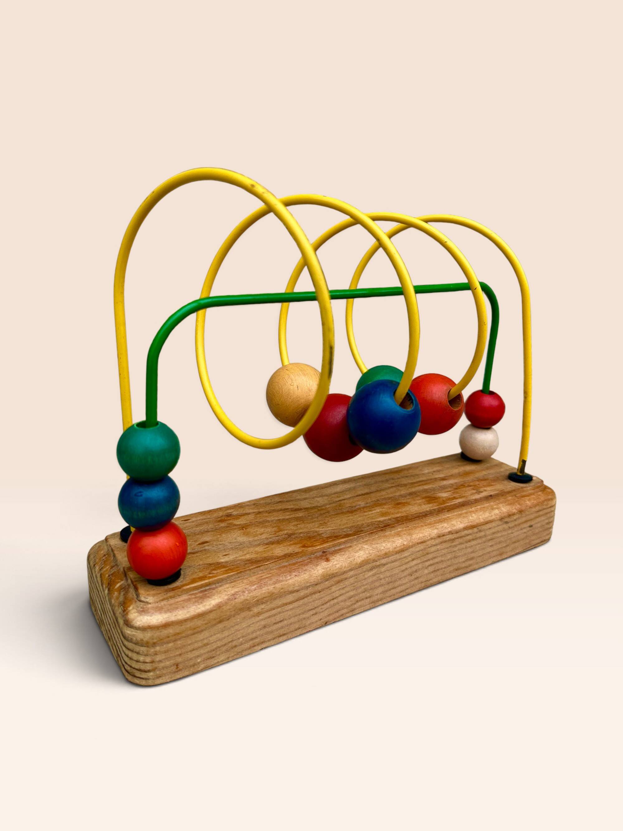Jouet d'éveil boulier en bois multicolore