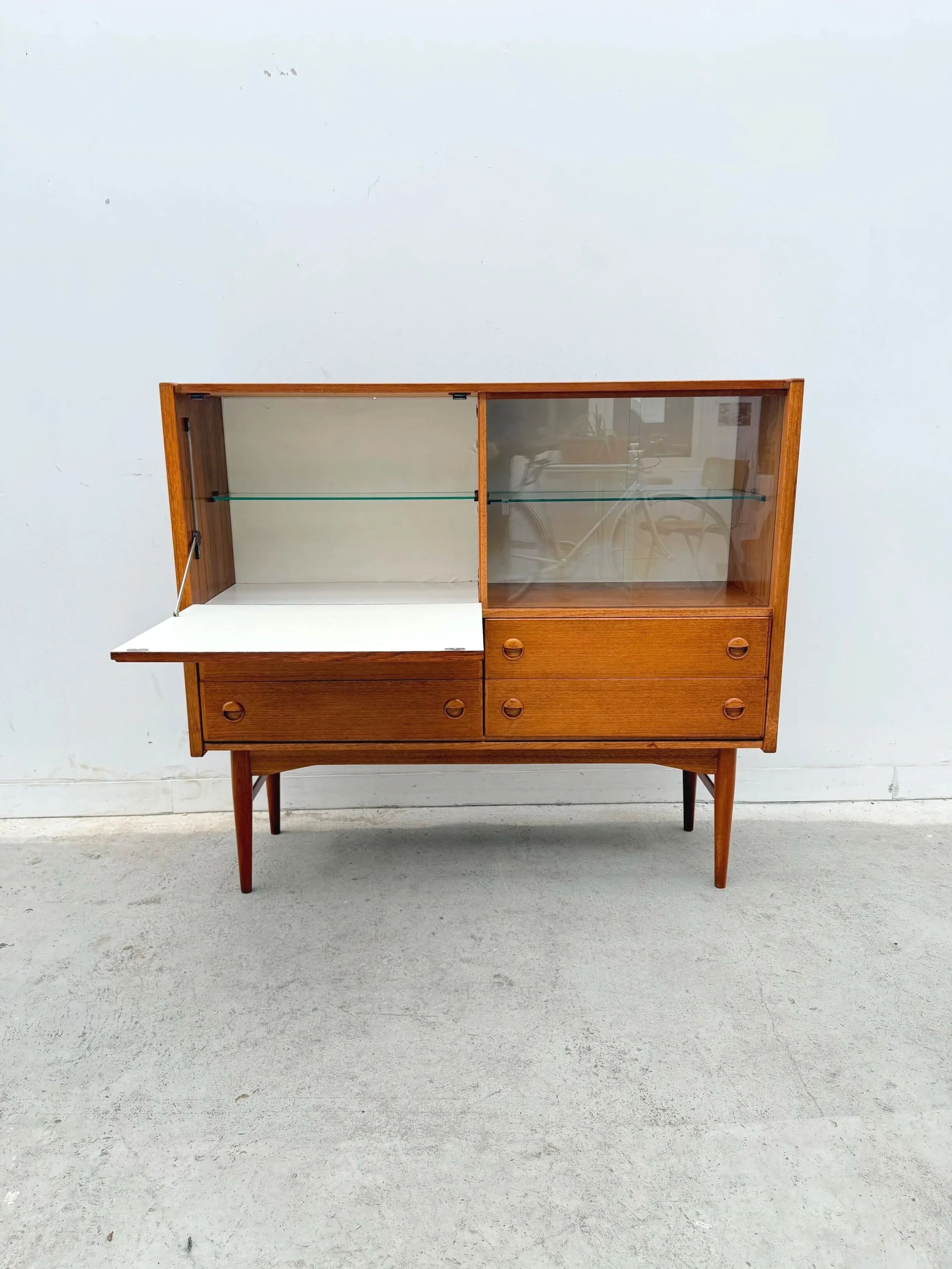 Scandinavian style bar cabinet in teak, 1970.