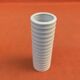 "Groove" Vase White Glazed Ceramic