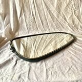 Old rearview mirror - black and gold plastic frame - 34 x 55 cm
