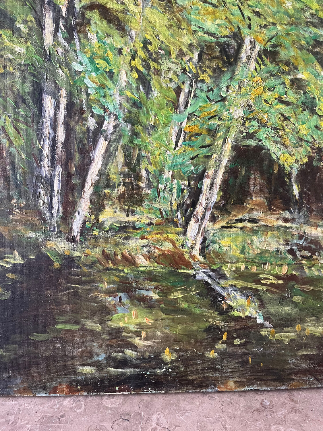 La Mare à Piat, Foret de Fontainebleau, signed R Vacher