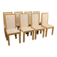8 chaises italiennes laquées et peintes du 20ème siècle